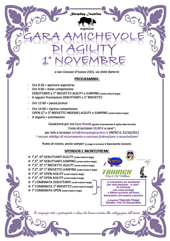 Gara amichevole di Agility