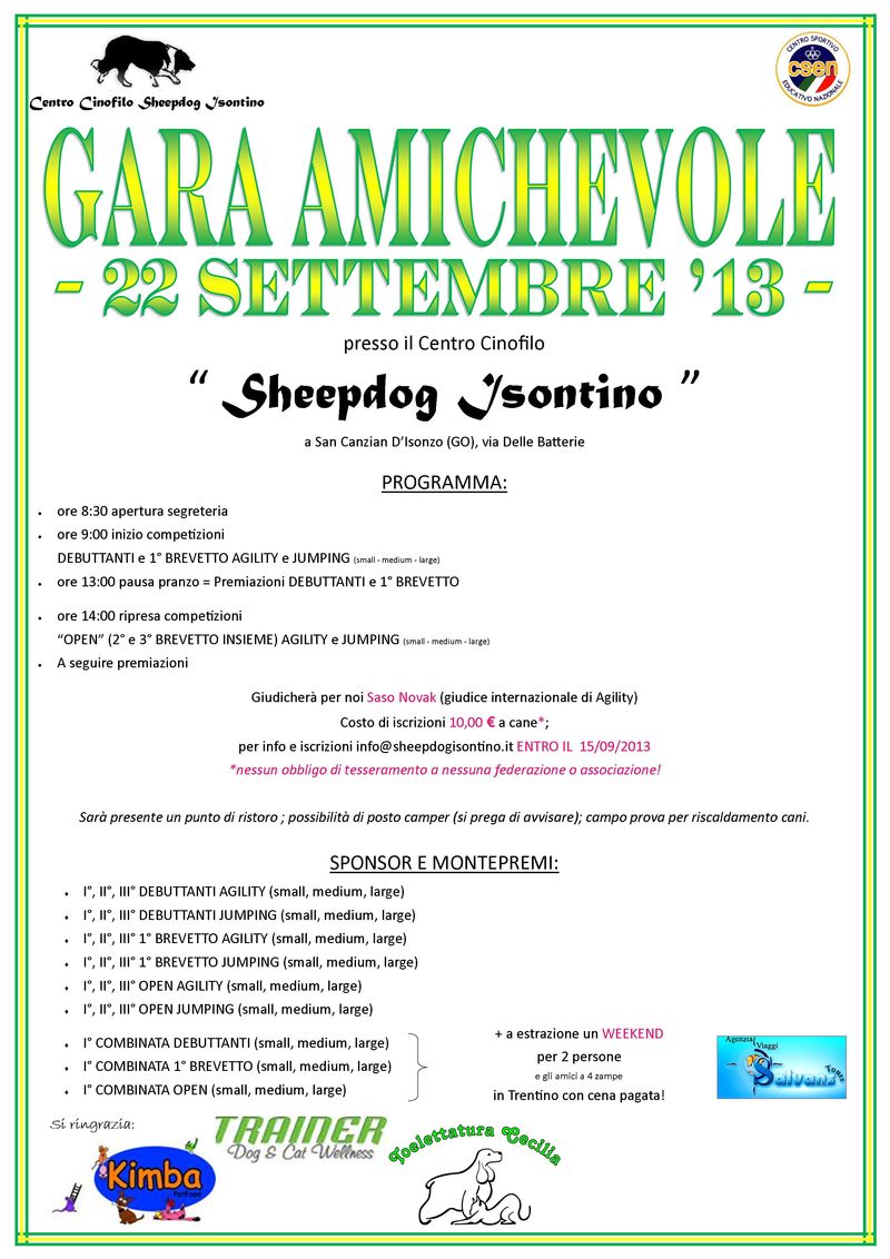 Gara Amichevole di Agility